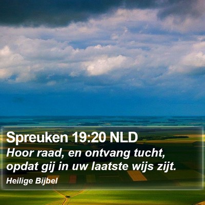 Spreuken 19:20 NLD Bible Verse Image