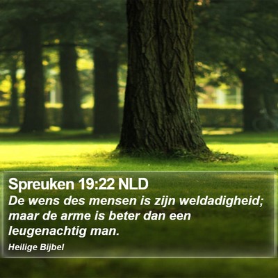 Spreuken 19:22 NLD Bible Verse Image