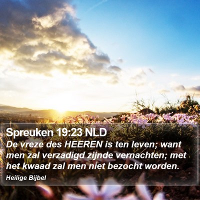Spreuken 19:23 NLD Bible Verse Image