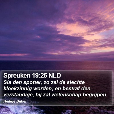 Spreuken 19:25 NLD Bible Verse Image