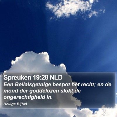 Spreuken 19:28 NLD Bible Verse Image