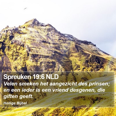 Spreuken 19:6 NLD Bible Verse Image