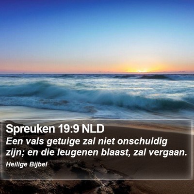 Spreuken 19:9 NLD Bible Verse Image