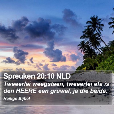 Spreuken 20:10 NLD Bible Verse Image