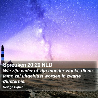 Spreuken 20:20 NLD Bible Verse Image