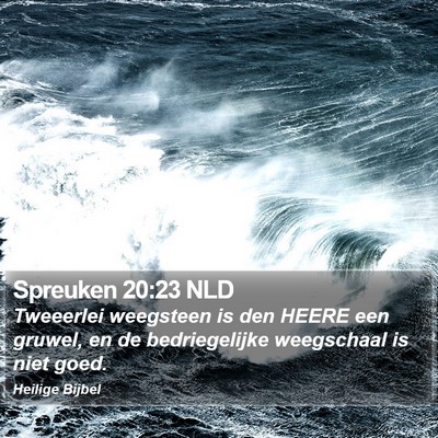 Spreuken 20:23 NLD Bible Verse Image