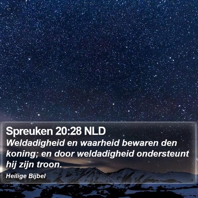 Spreuken 20:28 NLD Bible Verse Image