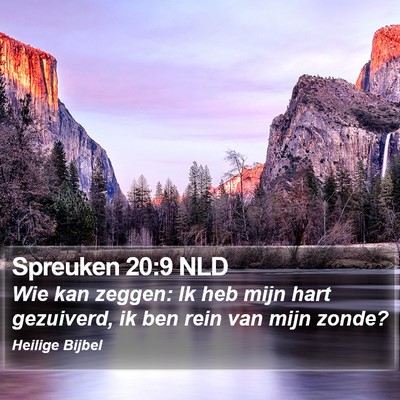 Spreuken 20:9 NLD Bible Verse Image