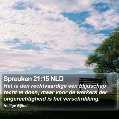 Spreuken 21:15 NLD Bible Verse Image