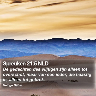 Spreuken 21:5 NLD Bible Verse Image