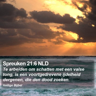 Spreuken 21:6 NLD Bible Verse Image