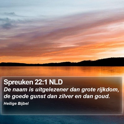Spreuken 22:1 NLD Bible Verse Image