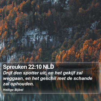 Spreuken 22:10 NLD Bible Verse Image