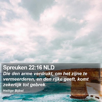Spreuken 22:16 NLD Bible Verse Image