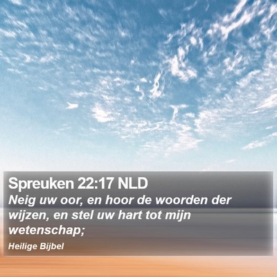 Spreuken 22:17 NLD Bible Verse Image