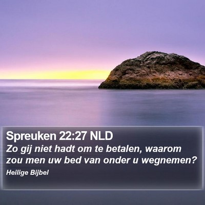 Spreuken 22:27 NLD Bible Verse Image