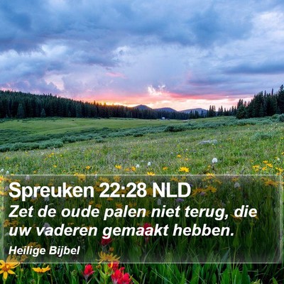 Spreuken 22:28 NLD Bible Verse Image