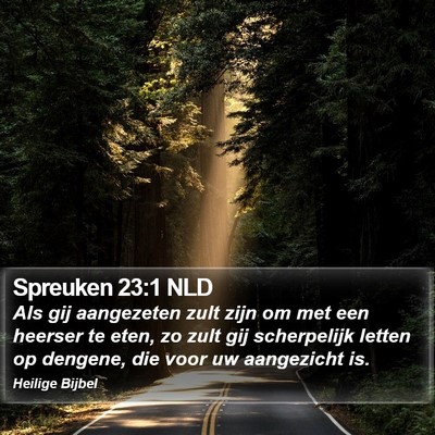 Spreuken 23:1 NLD Bible Verse Image