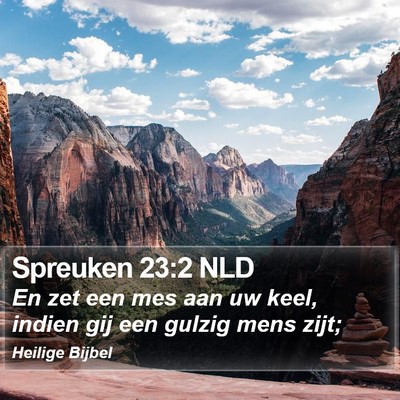 Spreuken 23:2 NLD Bible Verse Image