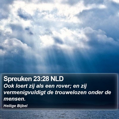 Spreuken 23:28 NLD Bible Verse Image