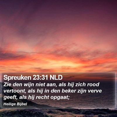 Spreuken 23:31 NLD Bible Verse Image