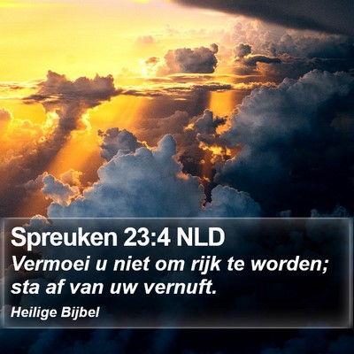 Spreuken 23:4 NLD Bible Verse Image