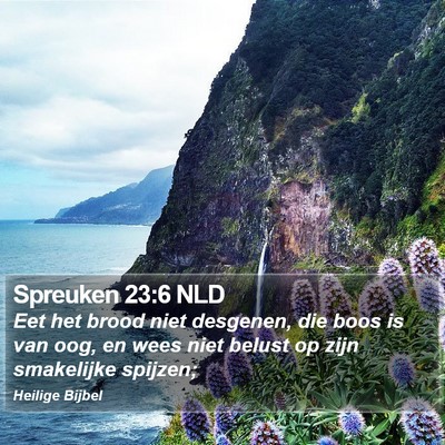 Spreuken 23:6 NLD Bible Verse Image