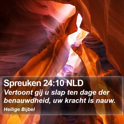 Spreuken 24:10 NLD Bible Verse Image