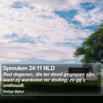 Spreuken 24:11 NLD Bible Verse Image