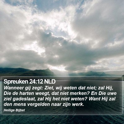 Spreuken 24:12 NLD Bible Verse Image