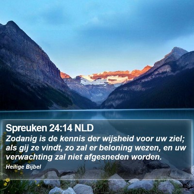 Spreuken 24:14 NLD Bible Verse Image