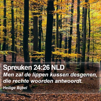 Spreuken 24:26 NLD Bible Verse Image