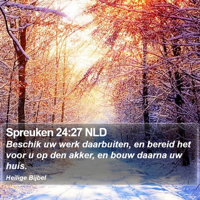 Spreuken 24:27 NLD Bible Verse Image