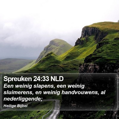 Spreuken 24:33 NLD Bible Verse Image