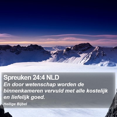 Spreuken 24:4 NLD Bible Verse Image