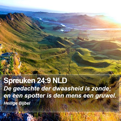 Spreuken 24:9 NLD Bible Verse Image