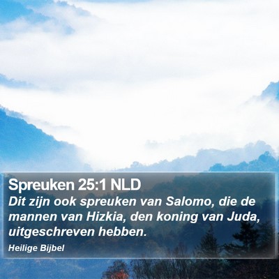 Spreuken 25:1 NLD Bible Verse Image