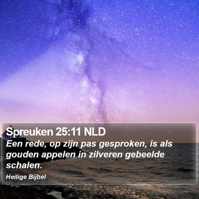 Spreuken 25:11 NLD Bible Verse Image