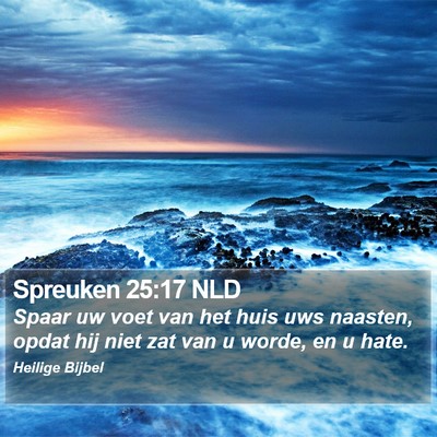 Spreuken 25:17 NLD Bible Verse Image