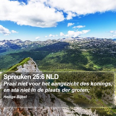Spreuken 25:6 NLD Bible Verse Image