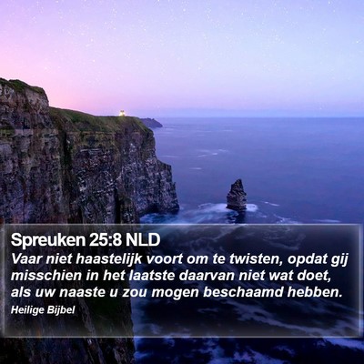 Spreuken 25:8 NLD Bible Verse Image
