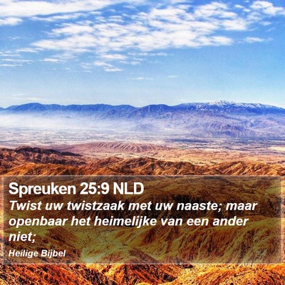 Spreuken 25:9 NLD Bible Verse Image