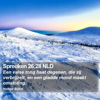 Spreuken 26:28 NLD Bible Verse Image