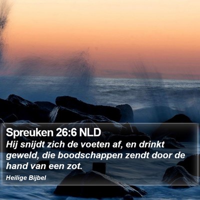 Spreuken 26:6 NLD Bible Verse Image