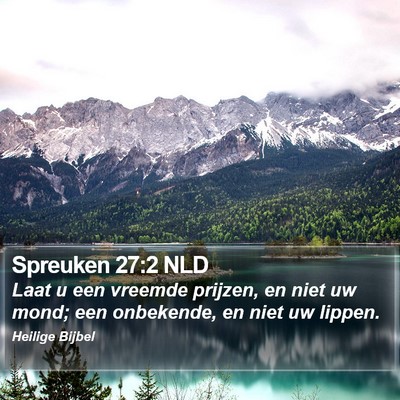 Spreuken 27:2 NLD Bible Verse Image