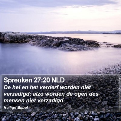 Spreuken 27:20 NLD Bible Verse Image