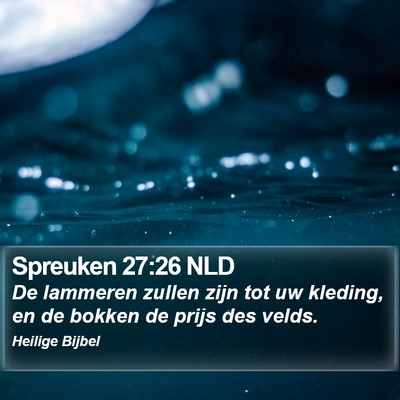 Spreuken 27:26 NLD Bible Verse Image