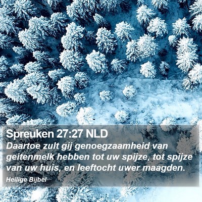 Spreuken 27:27 NLD Bible Verse Image