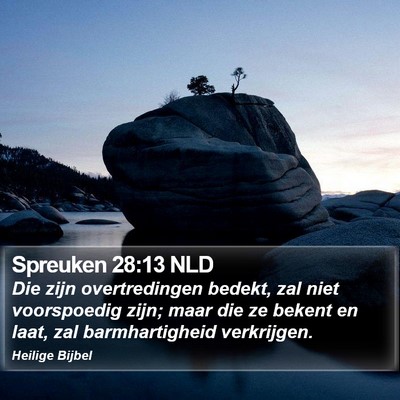 Spreuken 28:13 NLD Bible Verse Image