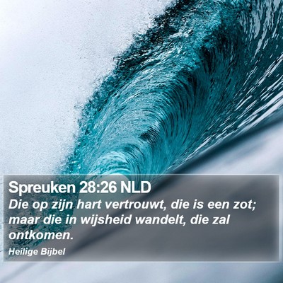 Spreuken 28:26 NLD Bible Verse Image